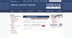 Desktop Screenshot of library.hiram.edu